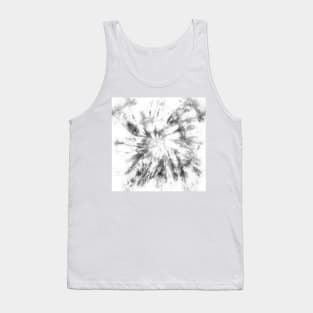 Black and White Marble Tie-Dye Tank Top